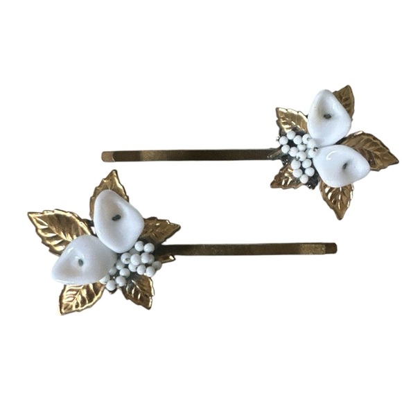 Hand Crafted Accessories - Romantic Flower Hair Pins Vintage-Inspired Floral Boho Chic Barrett Accessories